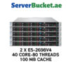 HP DL360 Gen9 1U Rack Server-DUAL INTEL XEON E5-2698V4 CPU-64GB DDR4 REG ECC RAM-5 X 1.20TB SAS HDD (Refurbished)
